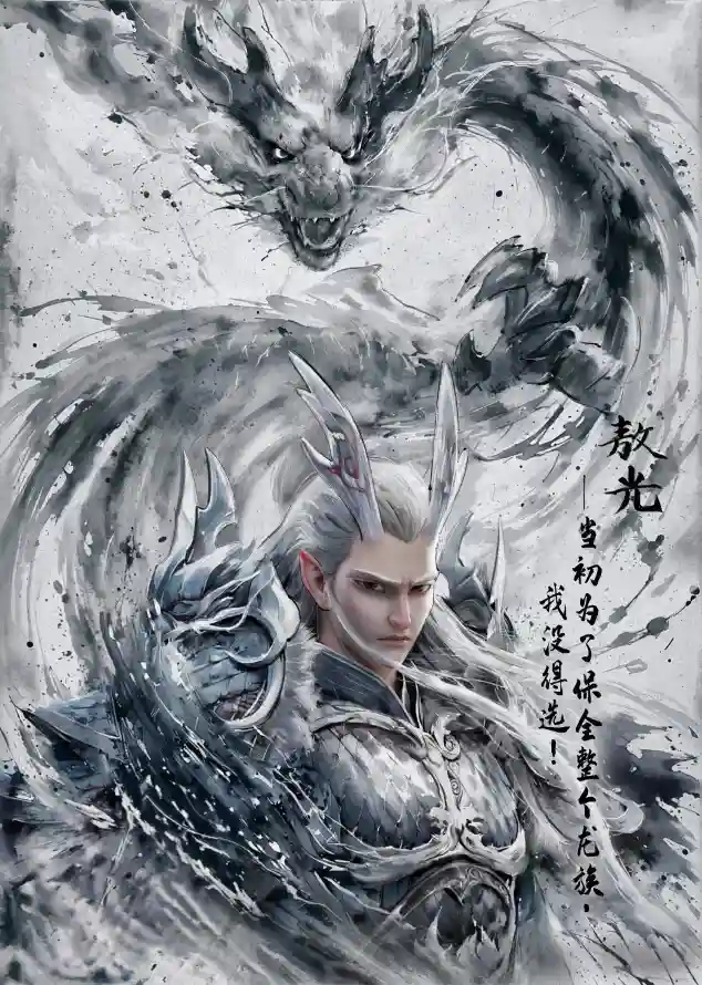 灰白色系敖光龙元素壁纸,动态粒子特效,WordPress主题适配