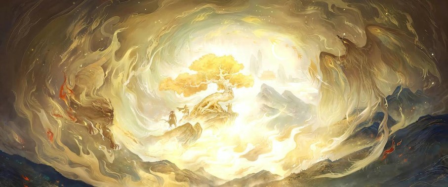 【云栖陌上】田园治愈壁纸｜3440×1440麦浪色域与动态云海渲染技术解析
