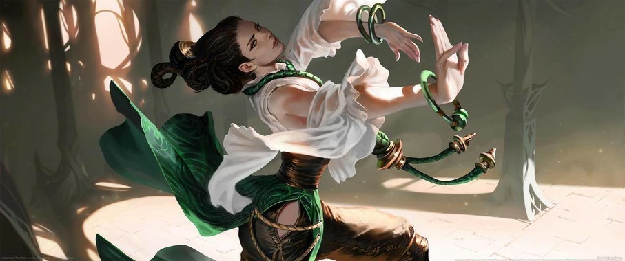 【符文秘典】符文之地传奇壁纸｜3440×1440青铜色域与魔法粒子渲染技术解析