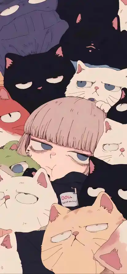 【猫咪的次元裂缝】｜动漫猫咪插画的4K光影叙事