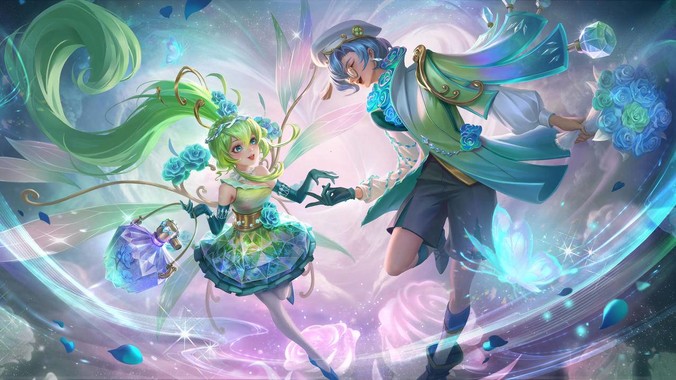 把星海花语织进屏幕｜曙光英雄艾璐妮岚4K壁纸重构奇幻光影诗学