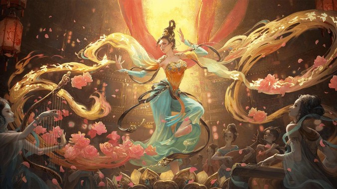 迦南金辉方程式｜永劫无间胡璇女4K壁纸重构东方武侠的流体美学