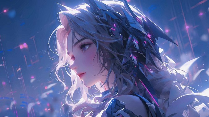 星穹紫调方程式｜三国少女侧颜4K壁纸重构赤壁星轨的机械美学
