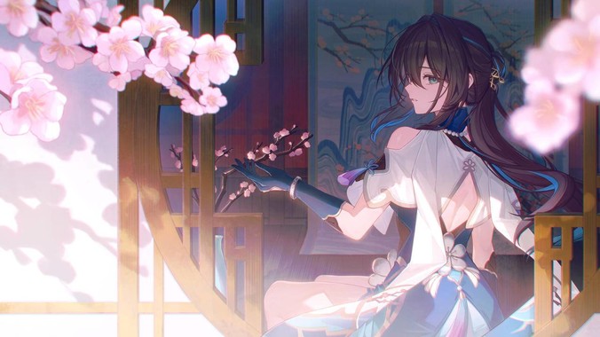 星穹梅香入画来！4K壁纸复刻《崩坏》少女的东方幻境