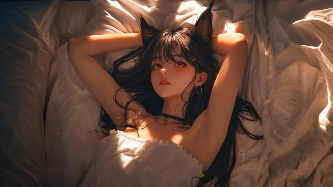 「限免神作｜猫耳少女光影剧场［日系治愈方程式］｜乐摄图库」​