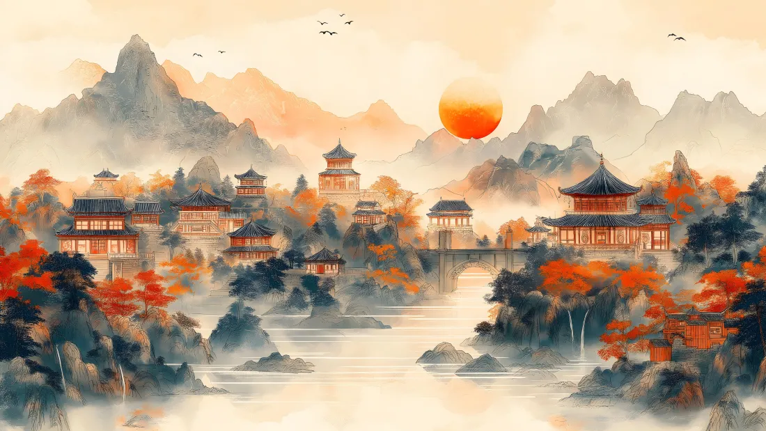 「限免典藏｜禅意山河动态水墨壁纸［三阶留白意境］｜乐摄图库」​