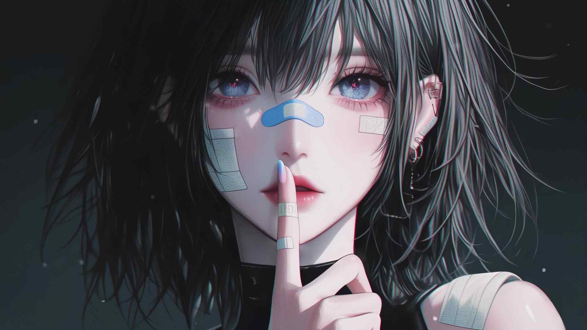 「限免｜4K创可贴少女动态壁纸［星空治愈系］｜乐摄图库」