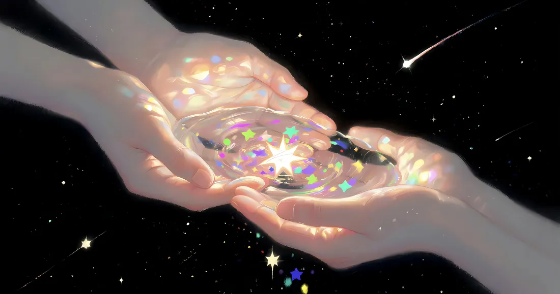 免费下载｜星云光手动态壁纸：粒子光效×宇宙之触系统【乐摄图库】